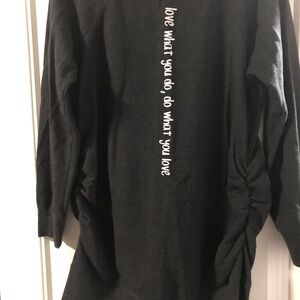 Feathers Black Maternity Top